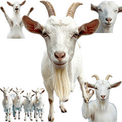 BIG! White Goat (Realistic)