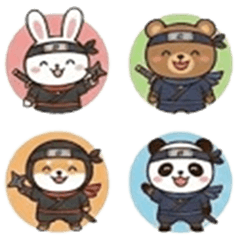 まるちょフレンズ風忍者　笑顔であいさつ