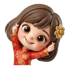 Sara：黏土風可愛少女 (恭喜發財)