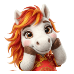 Pao Pao：羊毛氈白馬娘 (恭喜發財)