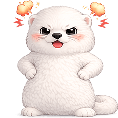White Otter So Cute (No Text)