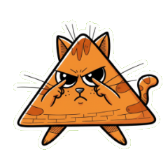 The Tired, Squishy Triangle Cat Lyin