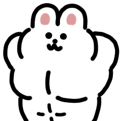 Muscle rabbit anime Sticker