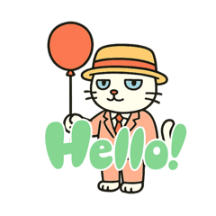 Cat wearing a boater hat