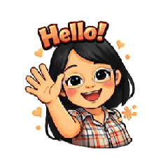 Happy Cute Girl Daily Animated