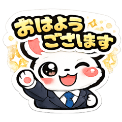 仕事で使える！やさしいうさぎスタンプ