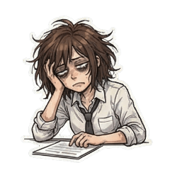 Dejected, world-weary girl