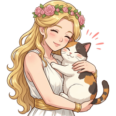 Menopause Goddess & Her Calico Cat