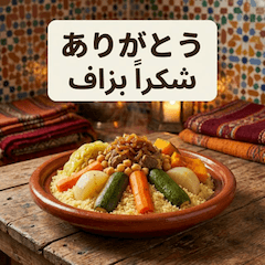Moroccan food stickers