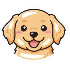 Puffy sticker dog06