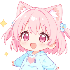 Warm and cozy pink cat