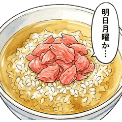 週日夜晚的療癒…寫實茶泡飯美食貼圖