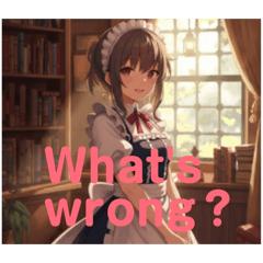 Cute Maid Girl Emoji Stickers