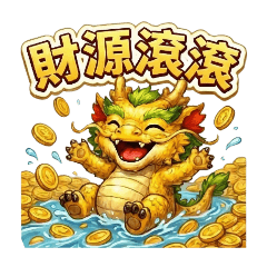 招財金龍☆開運與日常的實用貼圖