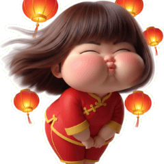 ぽっちゃり女子新年のご挨拶恭喜発財