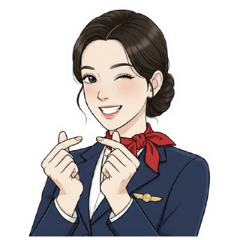 Flight attendant's reaction