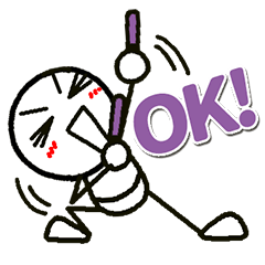 棒人間の推し活スタンプ【紫担当】