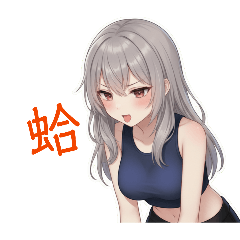 白石さんステッカー (summer)&nbsp; &nbsp;by：ガロ