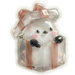 Plump sticker-style long-tailed tit