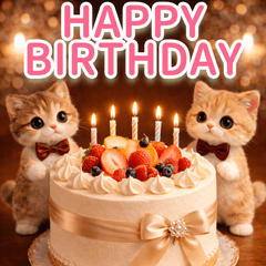 【飛び出す＊3D】猫たちのお誕生日＆日常