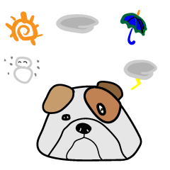 プッチの天気予報のイラスト