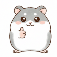 Cute hamster stickers Polite