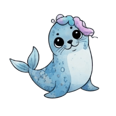 Lovely Seal Fluffy Friends