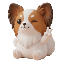 Papillon Sticker reaction