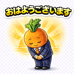 Polite Office Veggie Stickers