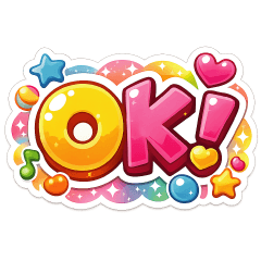 ぷくぷくポップ☆シール風スタンプ