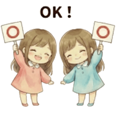 毎日使える!仲良しふたごちゃんスタンプ
