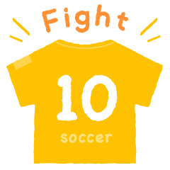 Soccer support stamps - Yellow uniform