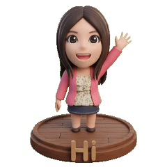 3D Sweet Girl: Figurines ZiFu