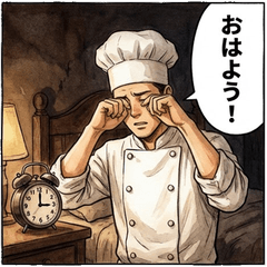 제빵사 새벽3시 4컷 만화 스티커