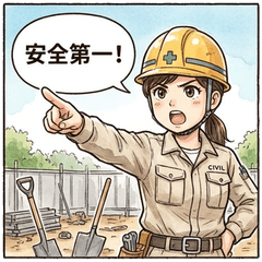 工地女神！水彩風可愛土木女將貼圖