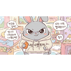 Bunny is full of bravado.