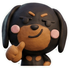 3D Black & Tan Dachshund 25