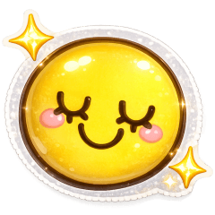 ぷっくりかわいい❤️シール風スタンプ