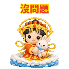 ♡雲朵兔兔29♡媽祖保佑你♡ – LINE貼圖 | LINE STORE