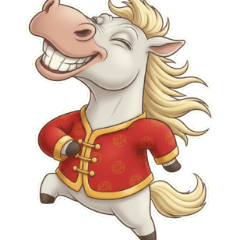 Energetic & Auspicious White Horse