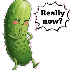 Funny Cucumber Falls in Love with Pe