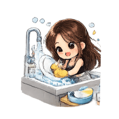 Doing housework like a capable woman