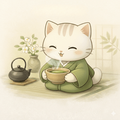 Zen Tea Cat & Mindfulness Stickers ver.3