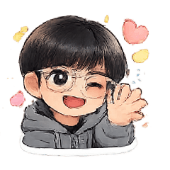 That boy with glasses is so cute.