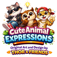 Cute Animal Messages by Thor & Friends
