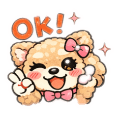 毛茸茸的公主玩具贵宾犬