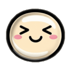 ぷくぷくシール風の動くスタンプ