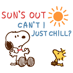 Snoopy สติกเกอร์ทำงานแบบชิลๆ