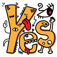 Weird letter stickers