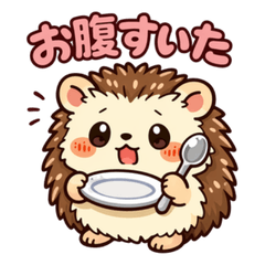 Fluffy Hedgehog:40 Daily Stickers